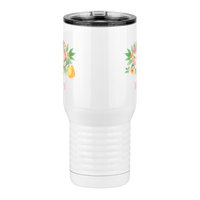 Thumbnail for Personalized Flowers Travel Coffee Mug Tumbler with Handle (20 oz) - Mimi - Front View