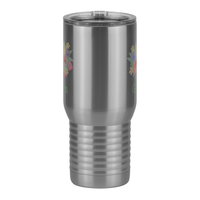 Thumbnail for Personalized Flowers Travel Coffee Mug Tumbler with Handle (20 oz) - Grams - Front View