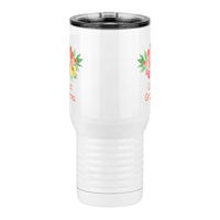 Thumbnail for Personalized Flowers Travel Coffee Mug Tumbler with Handle (20 oz) - Great Grandma - Front View