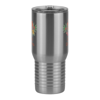 Thumbnail for Personalized Flowers Travel Coffee Mug Tumbler with Handle (20 oz) - Great Grandma - Front View
