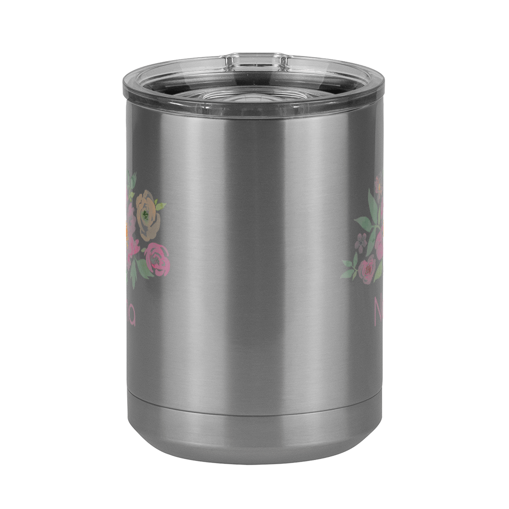 Personalized Flowers Coffee Mug Tumbler with Handle (15 oz) - Nana - Front View