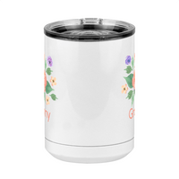 Thumbnail for Personalized Flowers Coffee Mug Tumbler with Handle (15 oz) - Granny - Front View