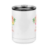 Thumbnail for Personalized Flowers Coffee Mug Tumbler with Handle (15 oz) - Great Grandma - Front View