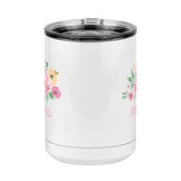 Thumbnail for Personalized Flowers Coffee Mug Tumbler with Handle (15 oz) - Abuela - Front View
