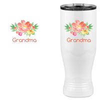 Thumbnail for Personalized Flowers Pilsner Tumbler (20 oz) - Grandma - Design View