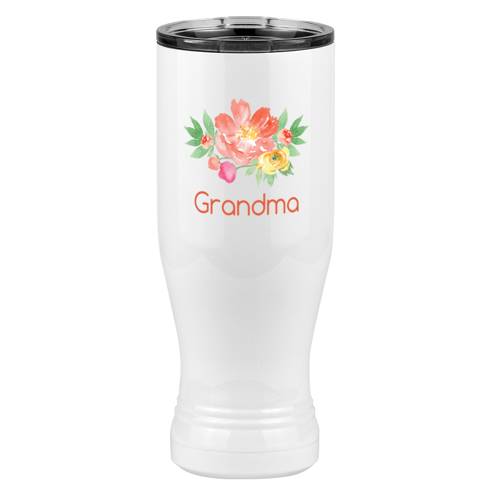 Personalized Flowers Pilsner Tumbler (20 oz) - Grandma - Right View