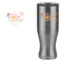 Thumbnail for Personalized Flowers Pilsner Tumbler (20 oz) - Gigi - Design View
