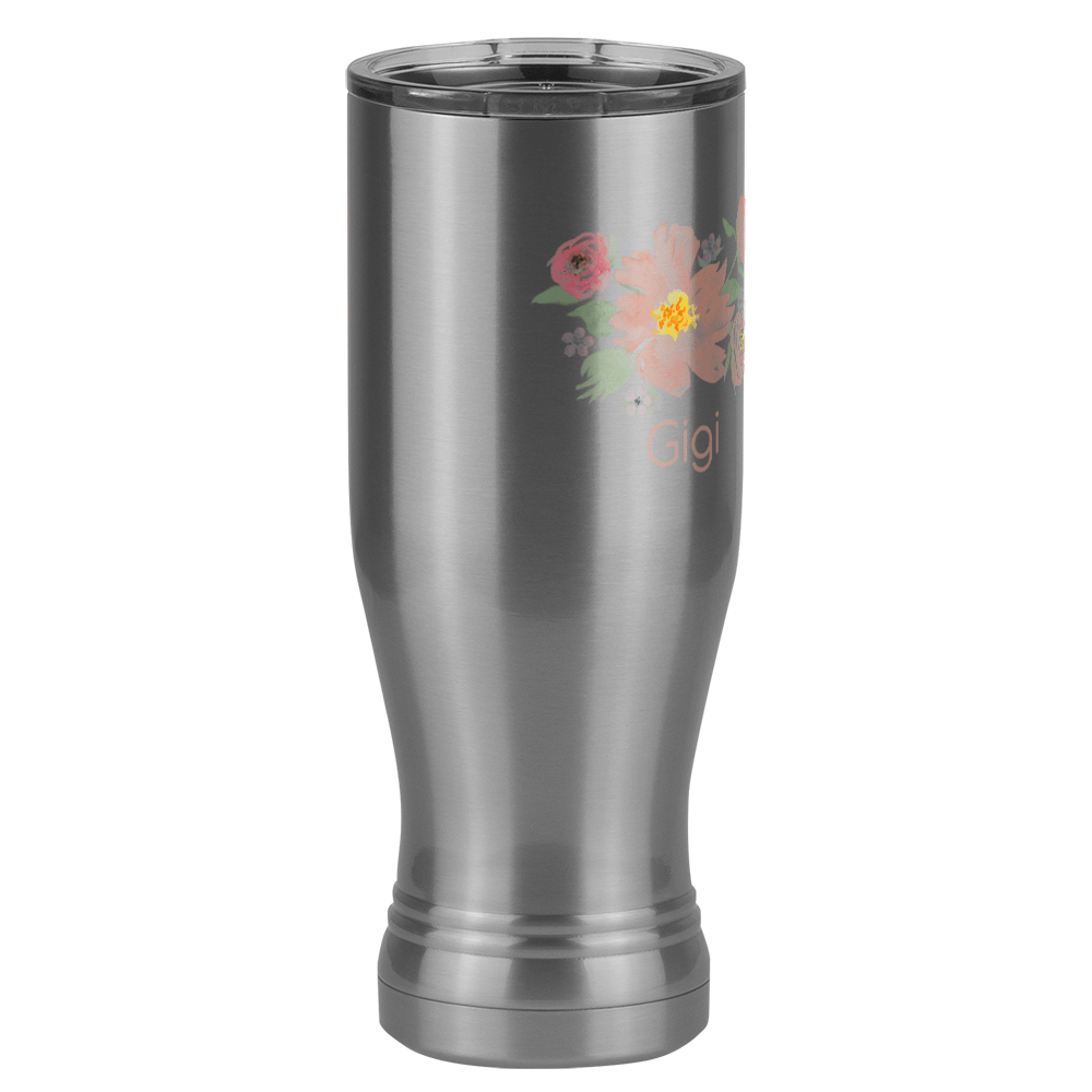 Personalized Flowers Pilsner Tumbler (20 oz) - Gigi - Front Right View