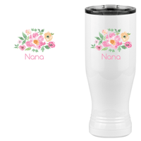 Thumbnail for Personalized Flowers Pilsner Tumbler (20 oz) - Nana - Design View