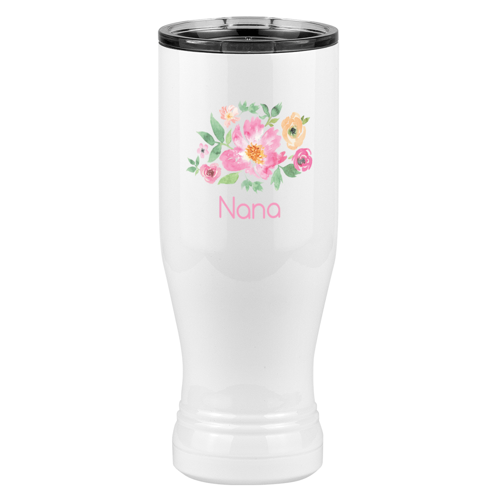 Personalized Flowers Pilsner Tumbler (20 oz) - Nana - Right View