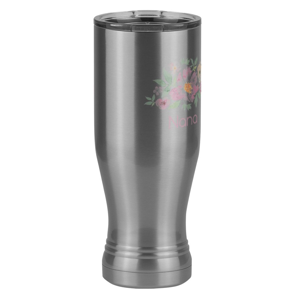 Personalized Flowers Pilsner Tumbler (20 oz) - Nana - Front Right View