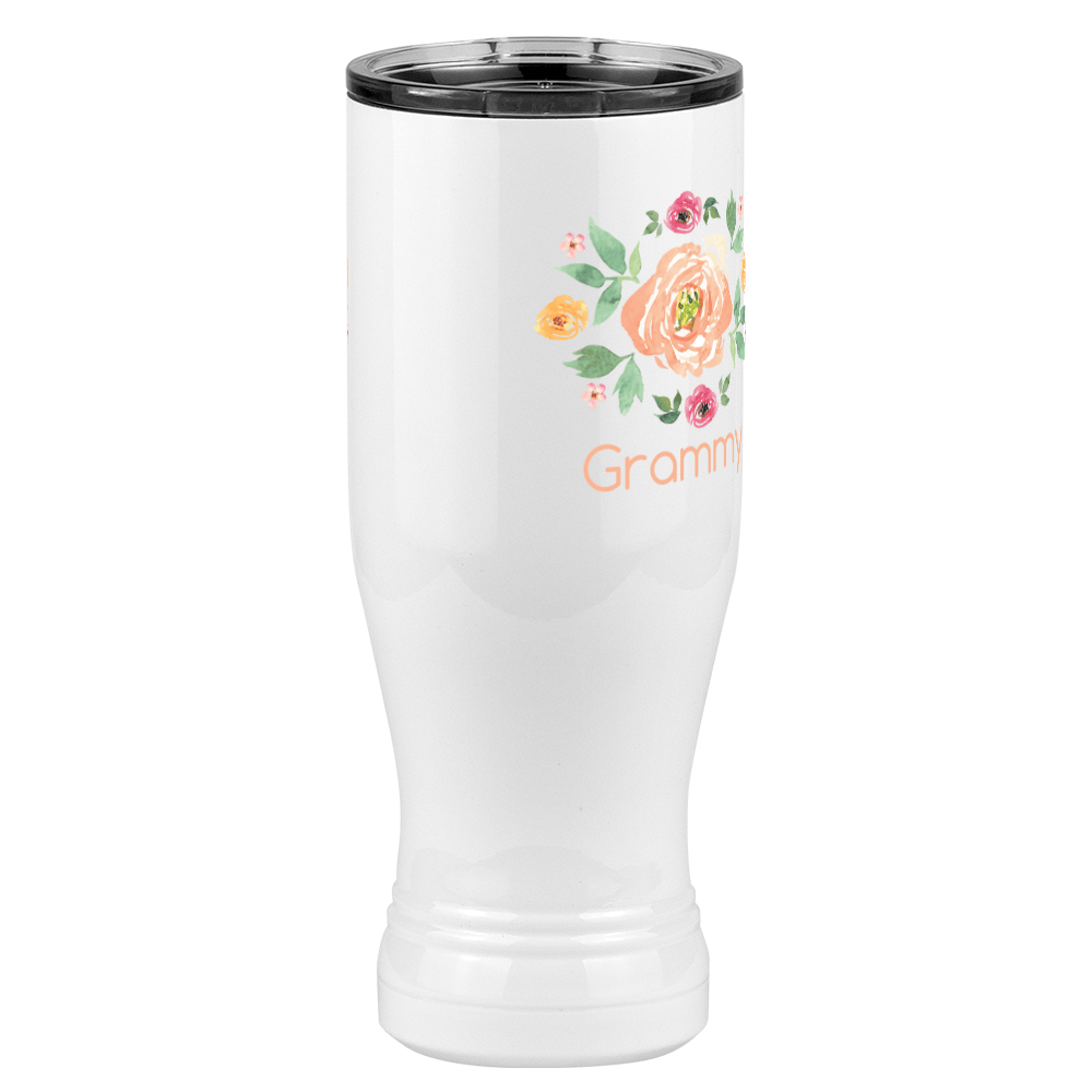Personalized Flowers Pilsner Tumbler (20 oz) - Grammy - Front Right View