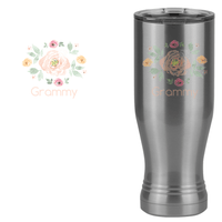 Thumbnail for Personalized Flowers Pilsner Tumbler (20 oz) - Grammy - Design View
