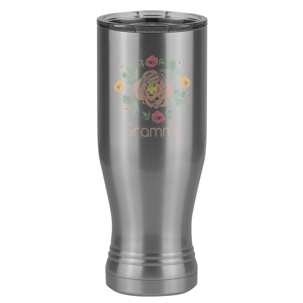 Personalized Flowers Pilsner Tumbler (20 oz) - Grammy - Right View