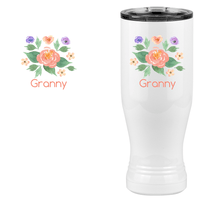 Thumbnail for Personalized Flowers Pilsner Tumbler (20 oz) - Granny - Design View