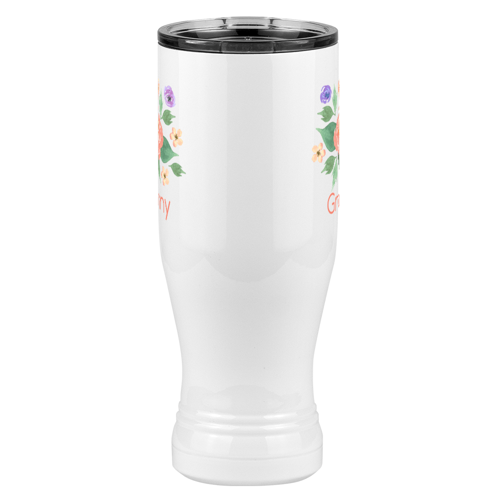 Personalized Flowers Pilsner Tumbler (20 oz) - Granny - Front View