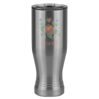 Thumbnail for Personalized Flowers Pilsner Tumbler (20 oz) - Granny - Left View