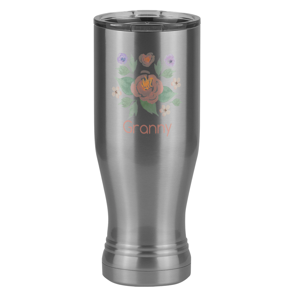 Personalized Flowers Pilsner Tumbler (20 oz) - Granny - Right View