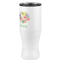 Thumbnail for Personalized Flowers Pilsner Tumbler (20 oz) - Grams - Front Left View