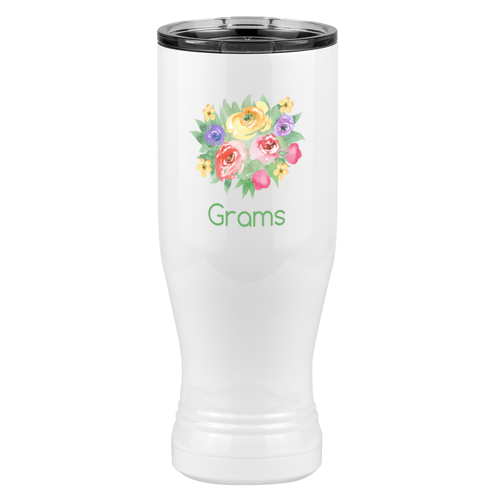 Personalized Flowers Pilsner Tumbler (20 oz) - Grams - Left View