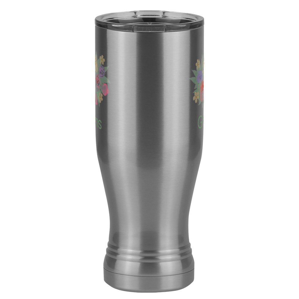 Personalized Flowers Pilsner Tumbler (20 oz) - Grams - Front View