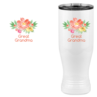 Thumbnail for Personalized Flowers Pilsner Tumbler (20 oz) - Great Grandma - Design View