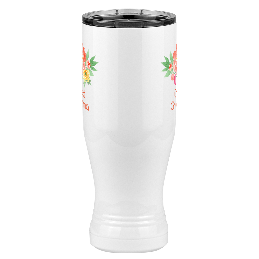 Personalized Flowers Pilsner Tumbler (20 oz) - Great Grandma - Front View