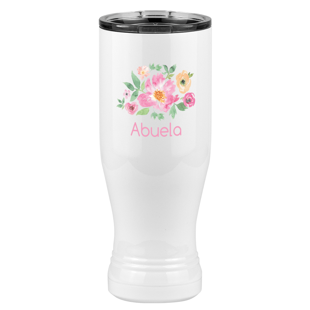 Personalized Flowers Pilsner Tumbler (20 oz) - Abuela - Right View