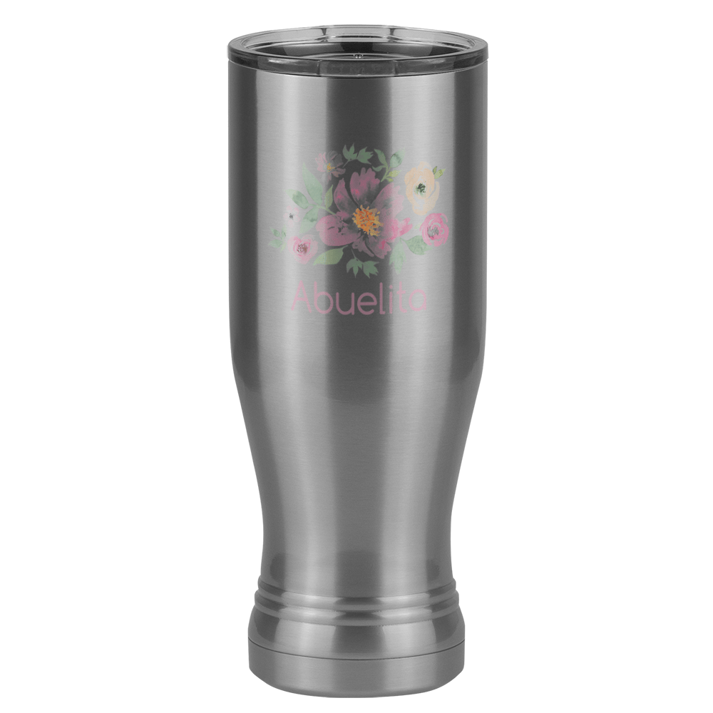 Personalized Flowers Pilsner Tumbler (20 oz) - Abuelita - Right View