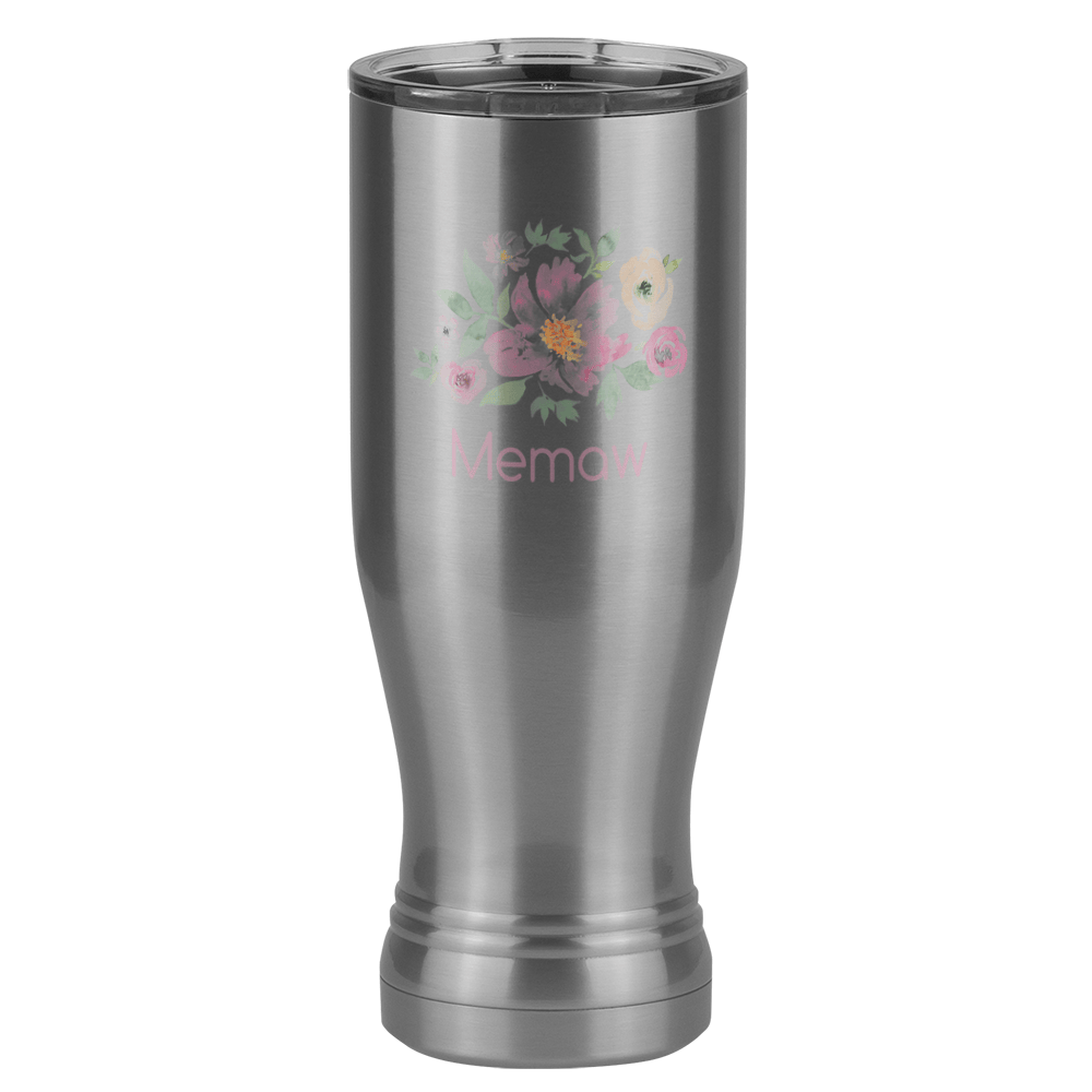 Personalized Flowers Pilsner Tumbler (20 oz) - Memaw - Right View
