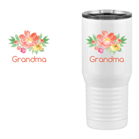 Thumbnail for Personalized Flowers Tall Travel Tumbler (20 oz) - Grandma - Design View