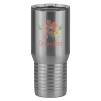 Thumbnail for Personalized Flowers Tall Travel Tumbler (20 oz) - Grandma - Left View