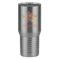 Thumbnail for Personalized Flowers Tall Travel Tumbler (20 oz) - Grandma - Right View