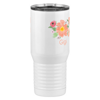 Thumbnail for Personalized Flowers Tall Travel Tumbler (20 oz) - Gigi - Front Right View