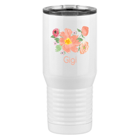 Thumbnail for Personalized Flowers Tall Travel Tumbler (20 oz) - Gigi - Right View