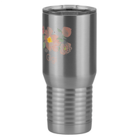 Thumbnail for Personalized Flowers Tall Travel Tumbler (20 oz) - Gigi - Front Left View