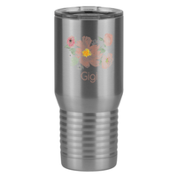 Thumbnail for Personalized Flowers Tall Travel Tumbler (20 oz) - Gigi - Right View