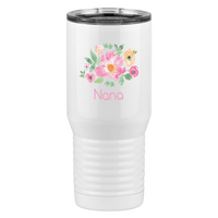 Thumbnail for Personalized Flowers Tall Travel Tumbler (20 oz) - Nana - Left View