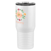 Thumbnail for Personalized Flowers Tall Travel Tumbler (20 oz) - Grammy - Front Left View