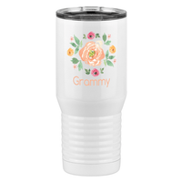 Thumbnail for Personalized Flowers Tall Travel Tumbler (20 oz) - Grammy - Right View