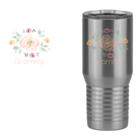 Thumbnail for Personalized Flowers Tall Travel Tumbler (20 oz) - Grammy - Design View