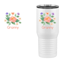 Thumbnail for Personalized Flowers Tall Travel Tumbler (20 oz) - Granny - Design View