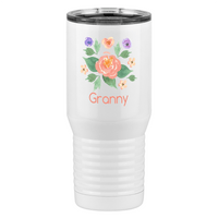 Thumbnail for Personalized Flowers Tall Travel Tumbler (20 oz) - Granny - Left View