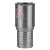 Thumbnail for Personalized Flowers Tall Travel Tumbler (20 oz) - Granny - Front Left View