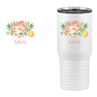 Thumbnail for Personalized Flowers Tall Travel Tumbler (20 oz) - Mimi - Design View