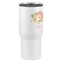 Thumbnail for Personalized Flowers Tall Travel Tumbler (20 oz) - Mimi - Front Right View