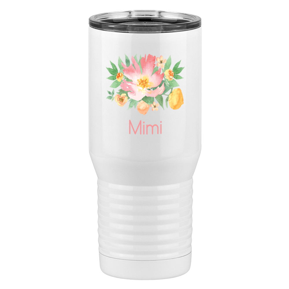 Personalized Flowers Tall Travel Tumbler (20 oz) - Mimi - Right View