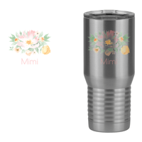 Thumbnail for Personalized Flowers Tall Travel Tumbler (20 oz) - Mimi - Design View