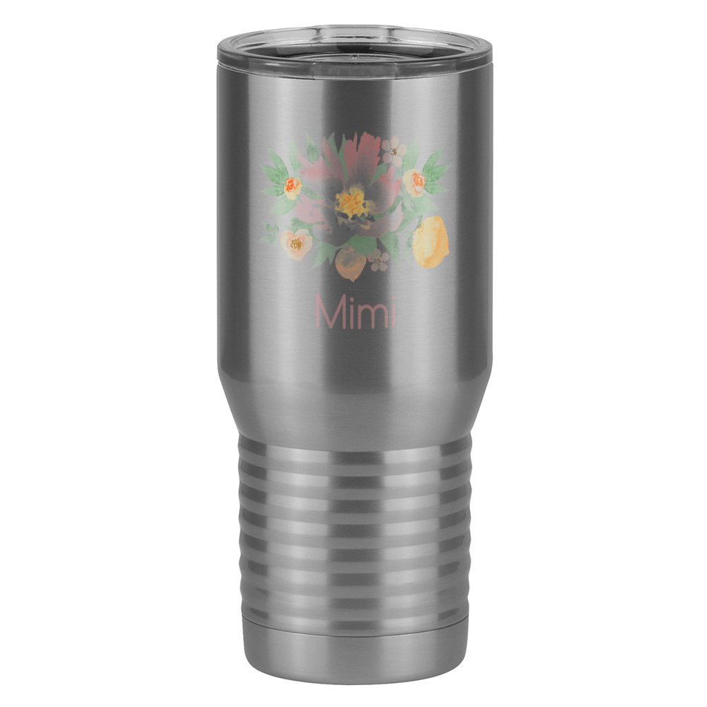 Personalized Flowers Tall Travel Tumbler (20 oz) - Mimi - Right View