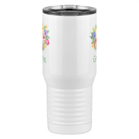 Thumbnail for Personalized Flowers Tall Travel Tumbler (20 oz) - Grams - Front View